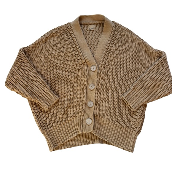 Babaa no19 Cardigan Women’s One Size Tan Brown Knit...